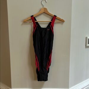 Speedo Black and Red Swimsuit